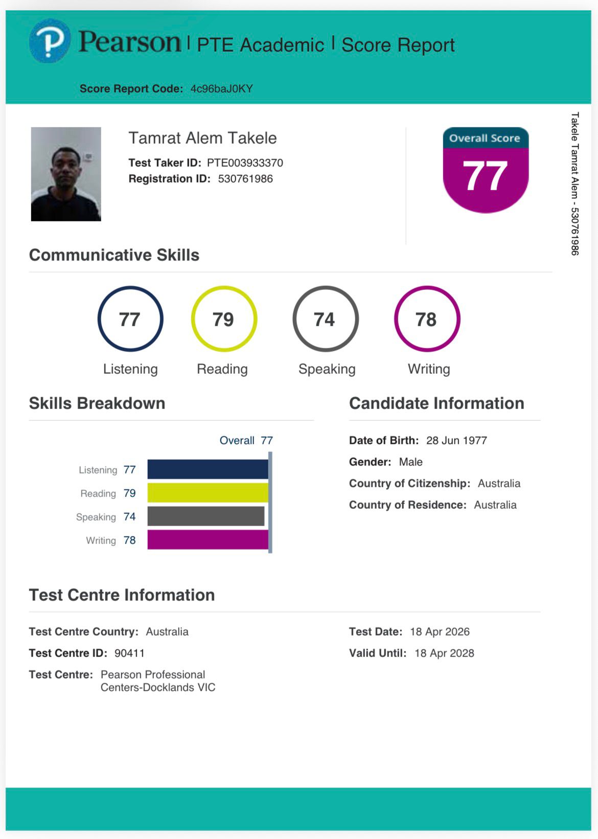 BUY PTE EXAM CERTIFICATE